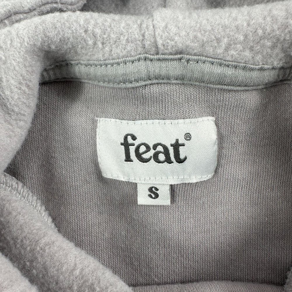 FEAT Adults Blanket Blend Hoodie Sz S Gray Soft Pullover Lounging - Picture 3 of 12
